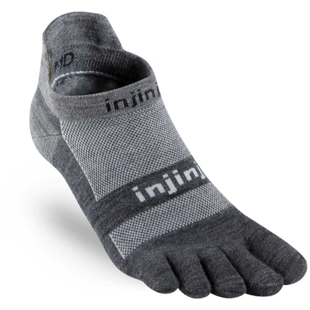 Injinji  Run Lightweight No-Show wool Charcoal