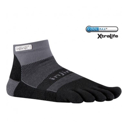 Injinji  Run Midweight Mini-Crew Xtralife Black/Grey