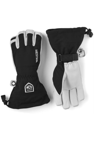 Hestra  Army Leather Heli Ski glove Black / Off White