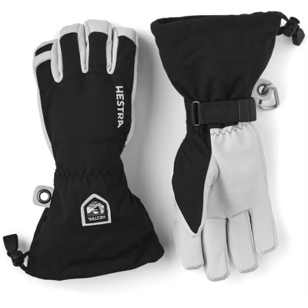 Hestra  Army Leather Heli Ski glove Black / Off White