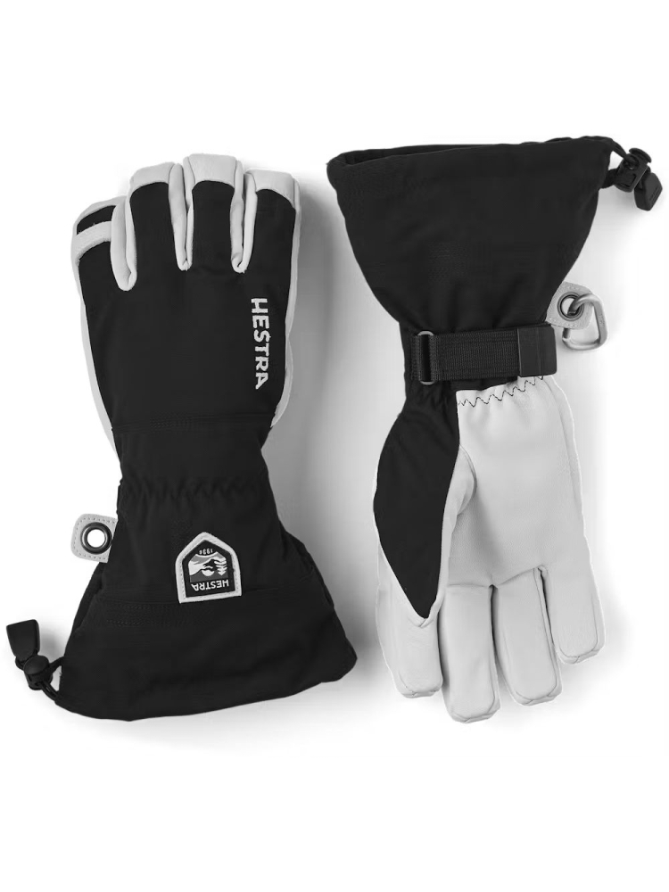 Hestra Army Leather Heli Ski glove Black / Off White 30570-100 kleding accessoires online bestellen bij Kathmandu Outdoor & Travel