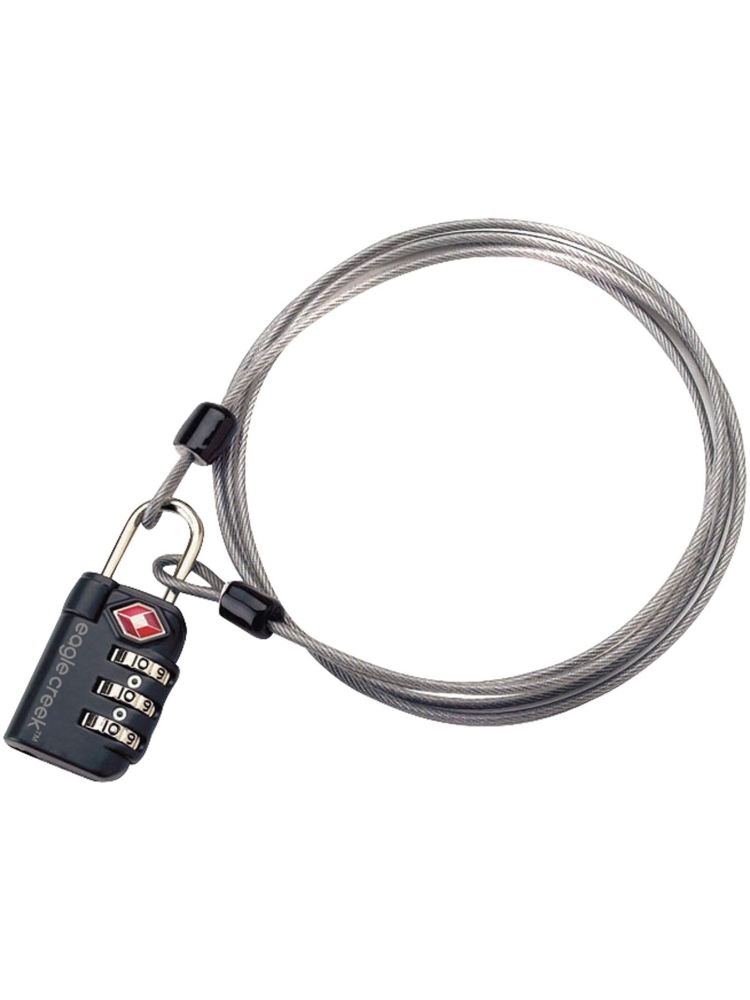 Eagle Creek 3 Dial TSA Lock & Cable Graphite EC041028-013 reisaccessoires online bestellen bij Kathmandu Outdoor & Travel