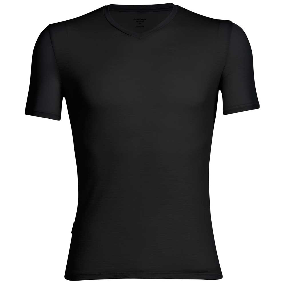 Icebreaker Anatomica Short Sleeve V Black IB103661-0011 onderkleding/thermokleding online bestellen bij Kathmandu Outdoor & Travel