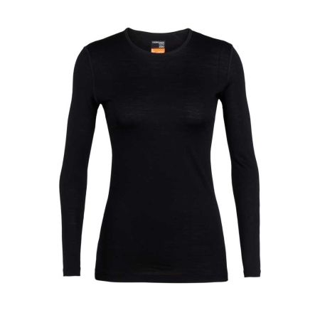 Icebreaker  200 Oasis Long Sleeve Crewe Women's Black 