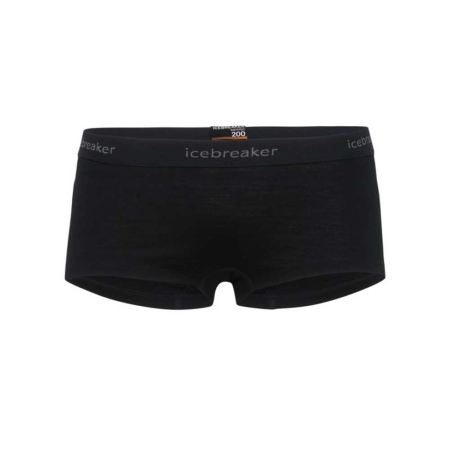 Icebreaker  200 Oasis Boy Shorts Women's Black 