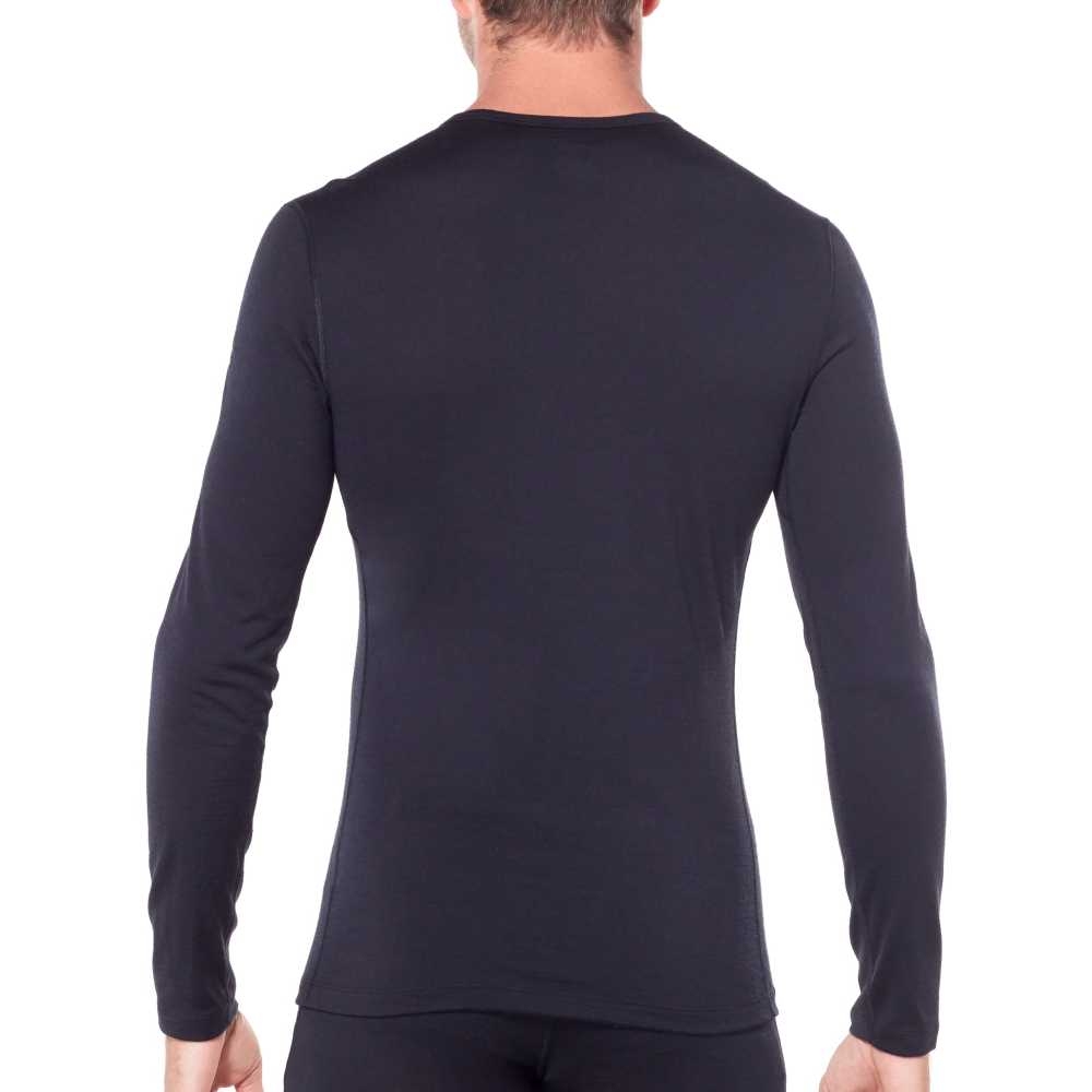 Icebreaker 200 Oasis Long Sleeve Crewe Black IB104365-0011 onderkleding/thermokleding online bestellen bij Kathmandu Outdoor & Travel