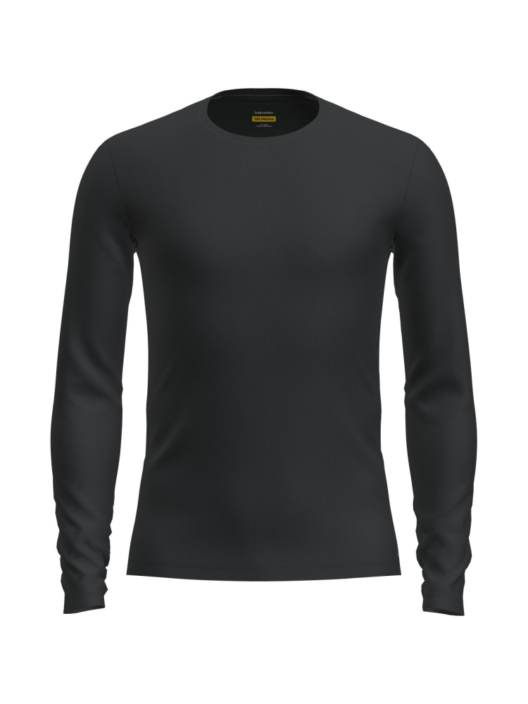 Icebreaker Anatomica Long Sleeve Crewe Black 103032-IB001 onderkleding/thermokleding online bestellen bij Kathmandu Outdoor & Travel