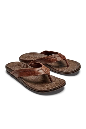 Olukai Hiapo Rum/Dark Wood 10101-SK63 slippers online bestellen bij Kathmandu Outdoor & Travel