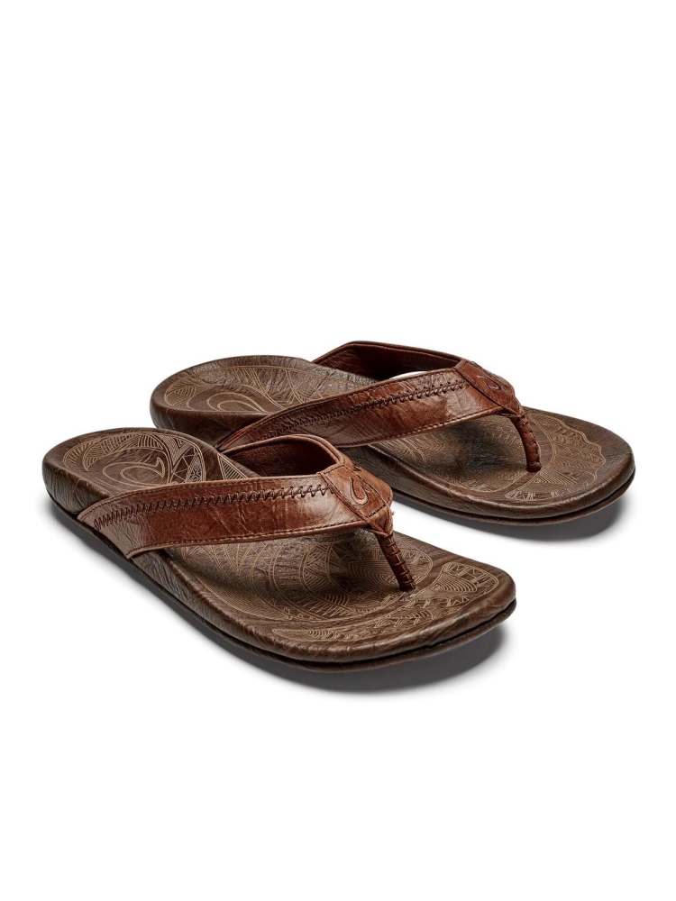 Olukai Hiapo Rum/Dark Wood 10101-SK63 slippers online bestellen bij Kathmandu Outdoor & Travel