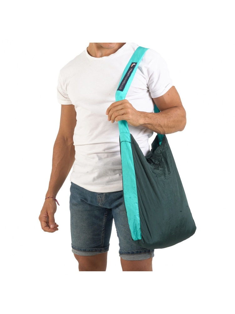 Ticket to the Moon Eco Bag Medium Dark Green/Turquoise TMEBM0514 tassen online bestellen bij Kathmandu Outdoor & Travel