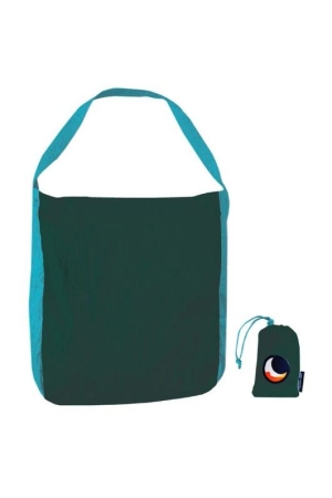 Ticket to the Moon  Eco Bag Large Dark Green/Turquoise