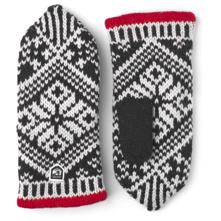 Hestra  Nordic Wool Mitt Black/Offwhite