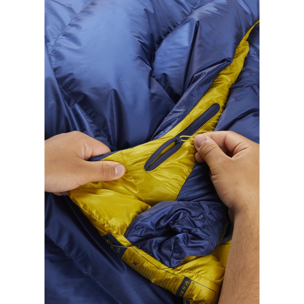 Rab Neutrino 400 Nightfall Blue QSM-90-NFB slaapzakken online bestellen bij Kathmandu Outdoor & Travel