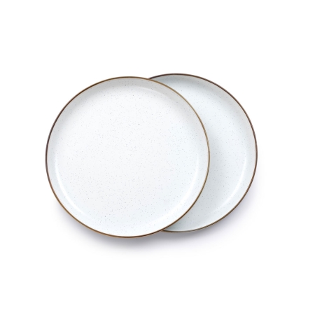 Barebones  Plate Enamel 2 Pcs Egg Shell 