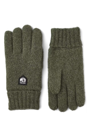 Hestra Basic Wool Glove Olive 63660-870 kleding accessoires online bestellen bij Kathmandu Outdoor & Travel