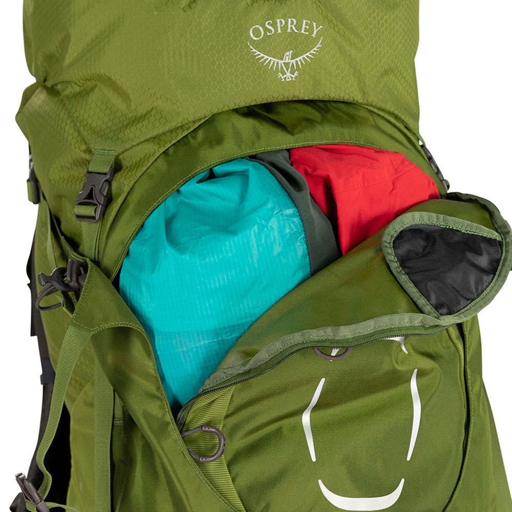 Osprey Aether 55 Garlic Mustard Green 1000295 trekkingrugzakken online bestellen bij Kathmandu Outdoor & Travel