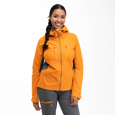 Bergans  Cecilie Mtn Softshell Jacket Women's Cloudberry Yellow/Solid Dark G