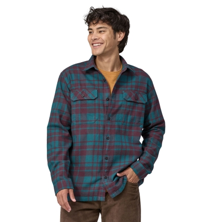 Patagonia  Long Sleeve Organic Cotton MW Fjord Flannel Shirt Ice Caps: Belay Blue