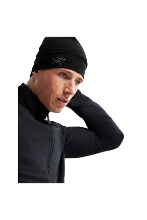 Arc'teryx Rho Lightweight Wool Toque Black 5990-Black kleding accessoires online bestellen bij Kathmandu Outdoor & Travel