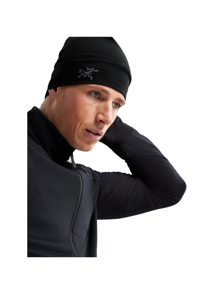 Arc'teryx Rho Lightweight Wool Toque Black 5990-Black kleding accessoires online bestellen bij Kathmandu Outdoor & Travel