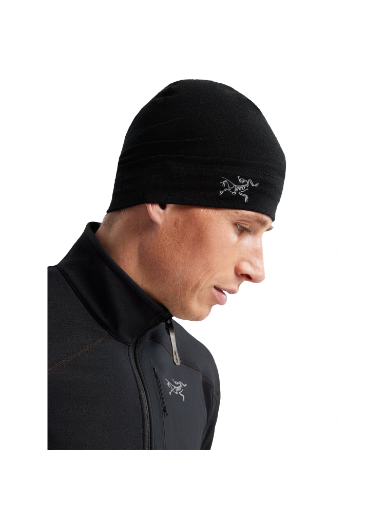 Arc'teryx Rho Lightweight Wool Toque Black 5990-Black kleding accessoires online bestellen bij Kathmandu Outdoor & Travel