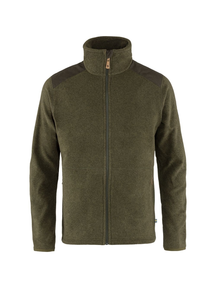 Fjällräven Sten Fleece Dark Olive 81765-633 fleeces en truien online bestellen bij Kathmandu Outdoor & Travel