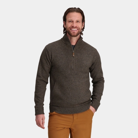 Royal Robbins  Baylands Lined 1/2 Zip Black Olive Heather 