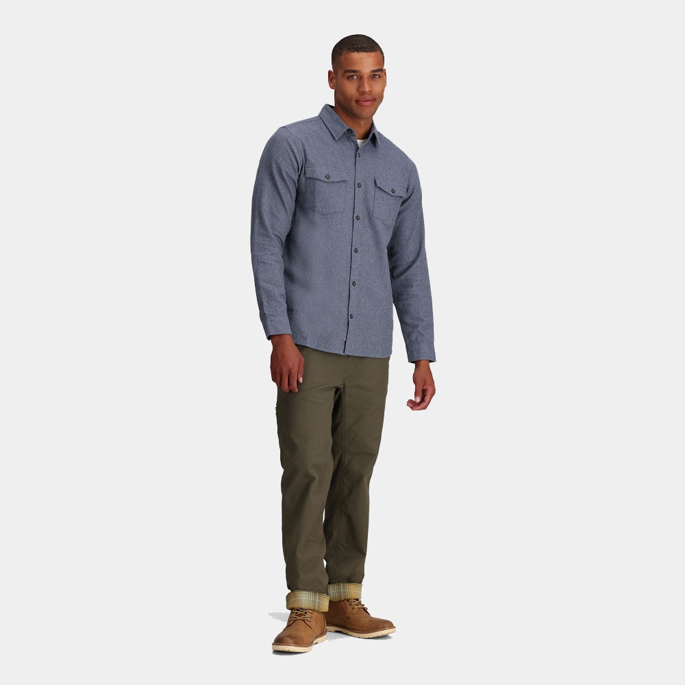 Royal Robbins Bristol Organic Cotton Twill L/S Sea 722025-762 shirts en tops online bestellen bij Kathmandu Outdoor & Travel