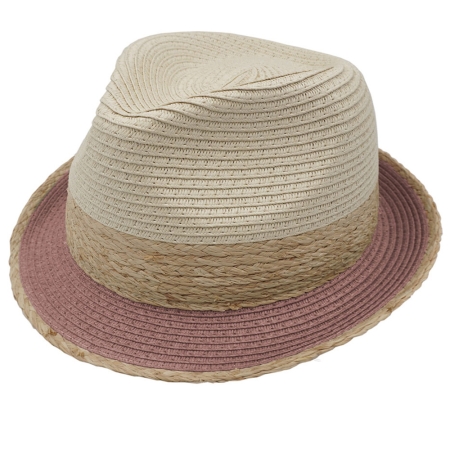 Capo  Straw Hat Trilby Malve