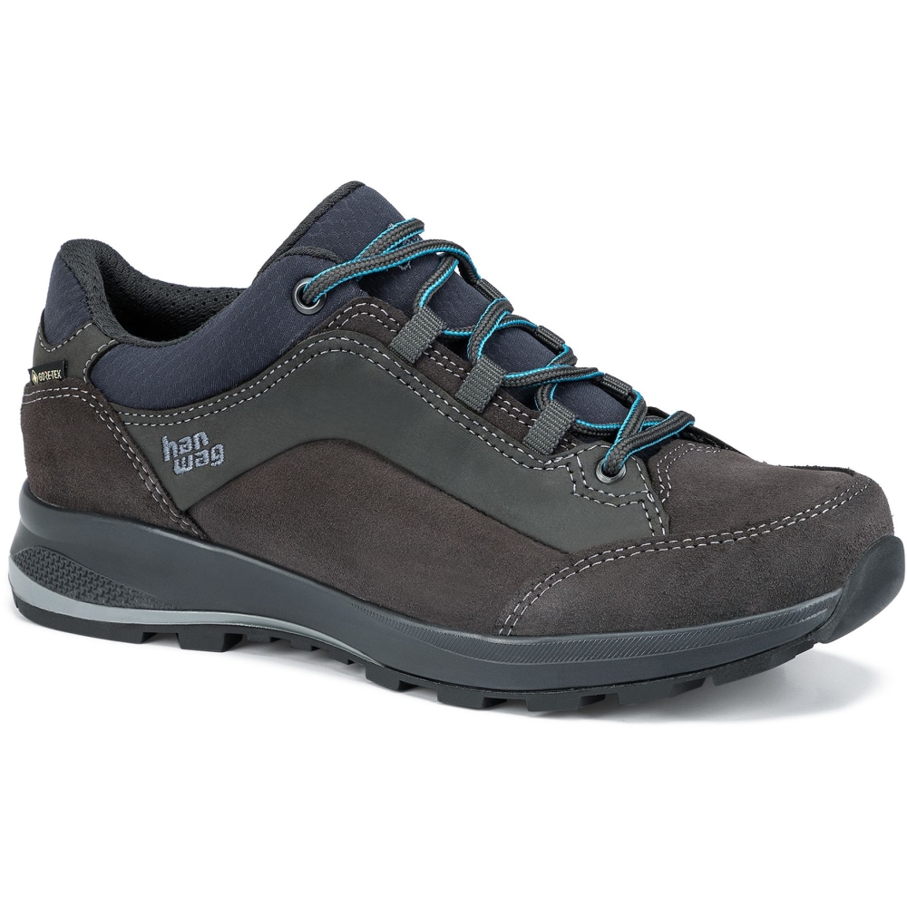 Hanwag Banks Low Lady GTX Asphalt/Ocean 203501-64490 wandelschoenen dames online bestellen bij Kathmandu Outdoor & Travel