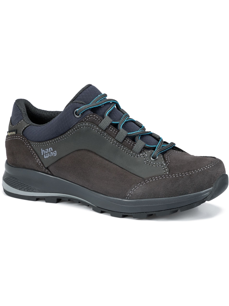 Hanwag Banks Low Lady GTX Asphalt/Ocean 203501-64490 wandelschoenen dames online bestellen bij Kathmandu Outdoor & Travel