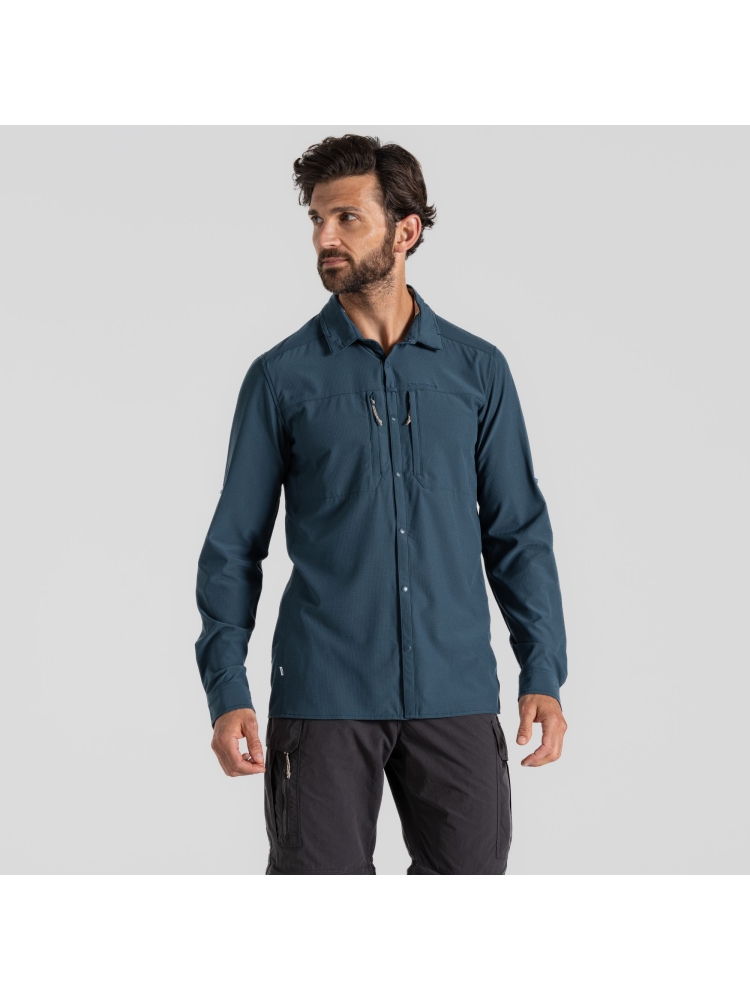 Craghoppers NosiLife LS Pro Shirt V Blue Stone CMS706-BRK shirts en tops online bestellen bij Kathmandu Outdoor & Travel