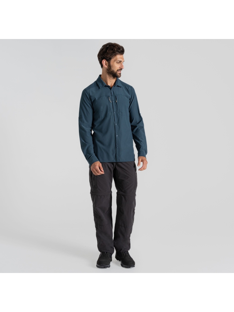 Craghoppers NosiLife LS Pro Shirt V Blue Stone CMS706-BRK shirts en tops online bestellen bij Kathmandu Outdoor & Travel