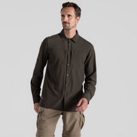 Craghoppers  NosiLife LS Pro Shirt V WoodlandGrn