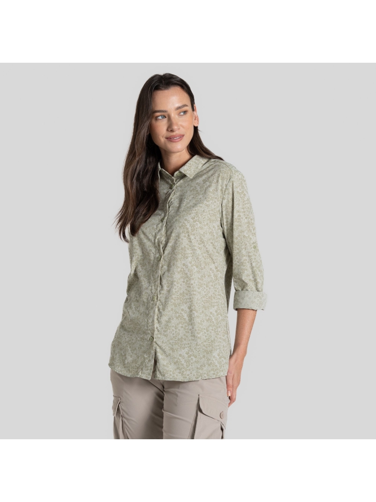 Craghoppers NosiLife Arona LS Shirt Women's Bud Green Print CWS533-PWI shirts en tops online bestellen bij Kathmandu Outdoor & Travel