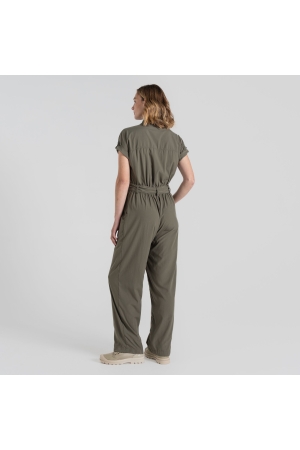 Craghoppers NosiLife Hauku Jumpsuit Women's Wild Olive CWJ1362-CZL broeken online bestellen bij Kathmandu Outdoor & Travel