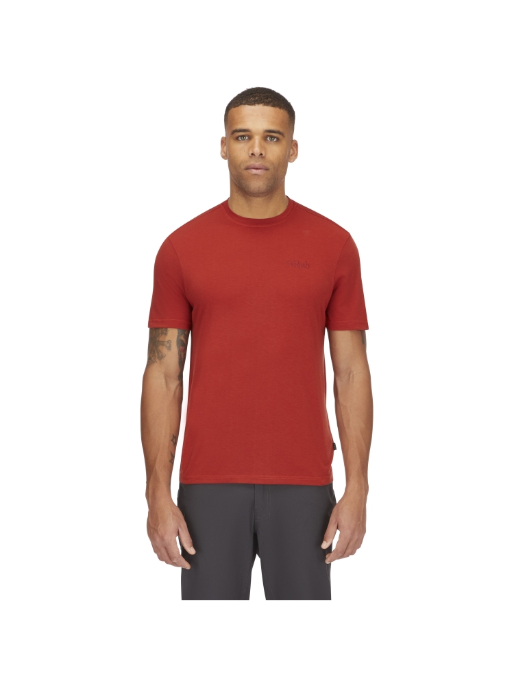 Rab Crimp Logo Tee Tuscan Red QBL-67-TRD shirts en tops online bestellen bij Kathmandu Outdoor & Travel