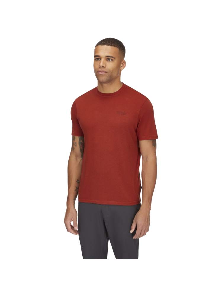 Rab Crimp Logo Tee Tuscan Red QBL-67-TRD shirts en tops online bestellen bij Kathmandu Outdoor & Travel