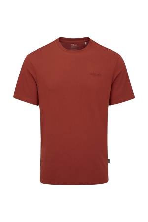 Rab Crimp Logo Tee Tuscan Red QBL-67-TRD shirts en tops online bestellen bij Kathmandu Outdoor & Travel