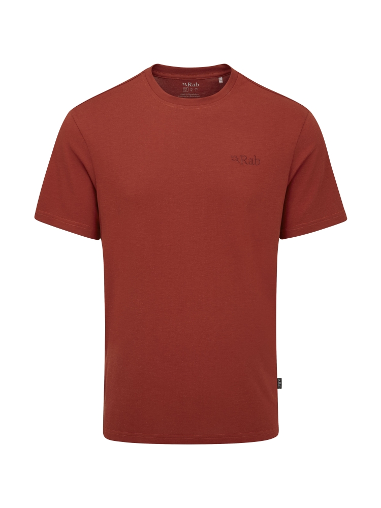 Rab Crimp Logo Tee Tuscan Red QBL-67-TRD shirts en tops online bestellen bij Kathmandu Outdoor & Travel