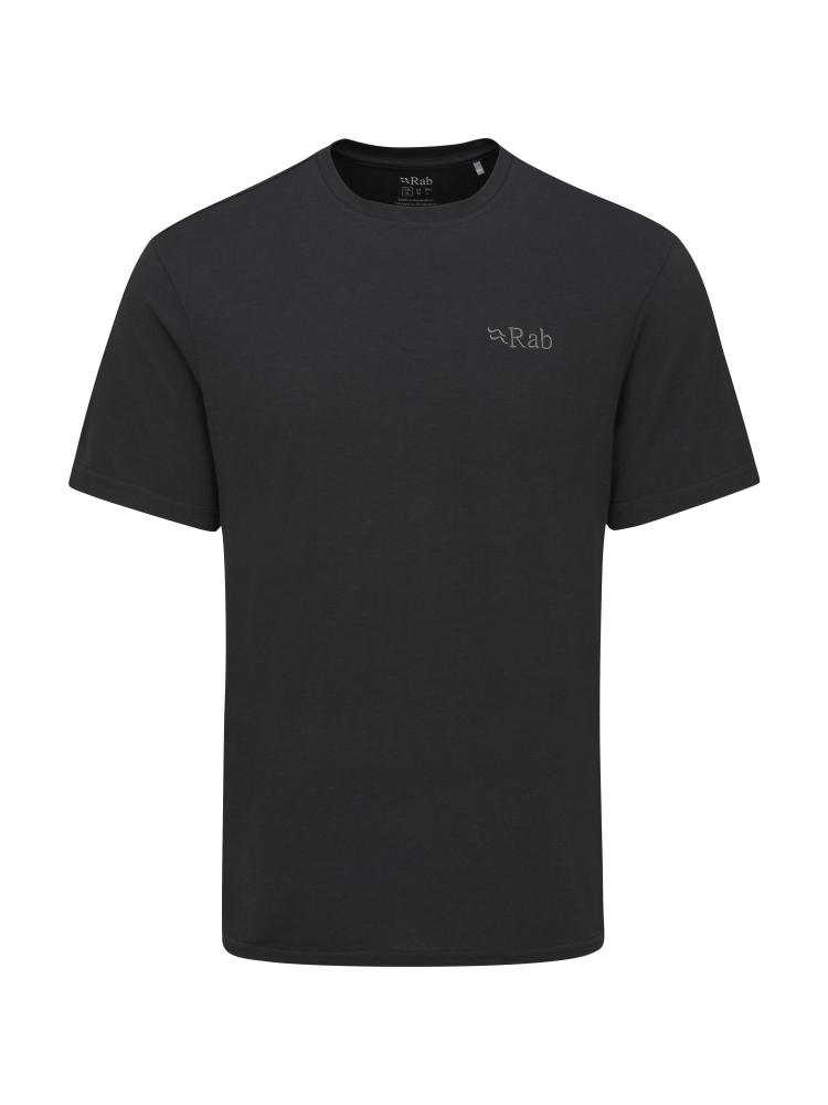 Rab Crimp Logo Tee Beluga QBL-67-BEL shirts en tops online bestellen bij Kathmandu Outdoor & Travel