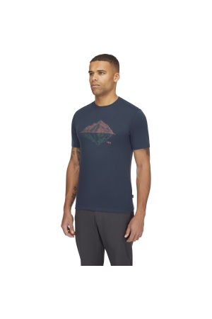 Rab Crimp Reflection Tee Tempest Blue QBL-72-TMB shirts en tops online bestellen bij Kathmandu Outdoor & Travel