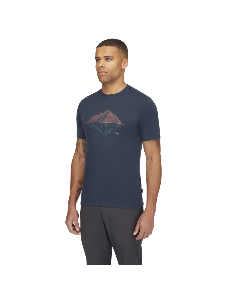 Rab Crimp Reflection Tee Tempest Blue QBL-72-TMB shirts en tops online bestellen bij Kathmandu Outdoor & Travel