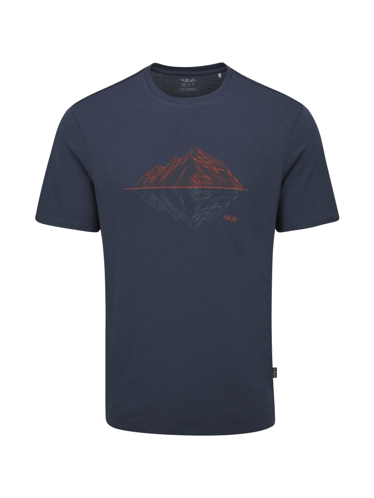 Rab Crimp Reflection Tee Tempest Blue QBL-72-TMB shirts en tops online bestellen bij Kathmandu Outdoor & Travel