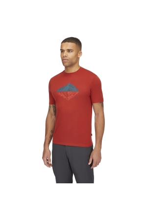 Rab Crimp Reflection Tee Tuscan Red QBL-72-TRD shirts en tops online bestellen bij Kathmandu Outdoor & Travel