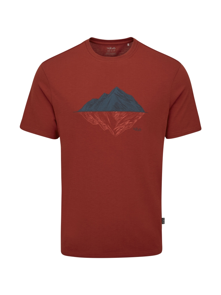 Rab Crimp Reflection Tee Tuscan Red QBL-72-TRD shirts en tops online bestellen bij Kathmandu Outdoor & Travel