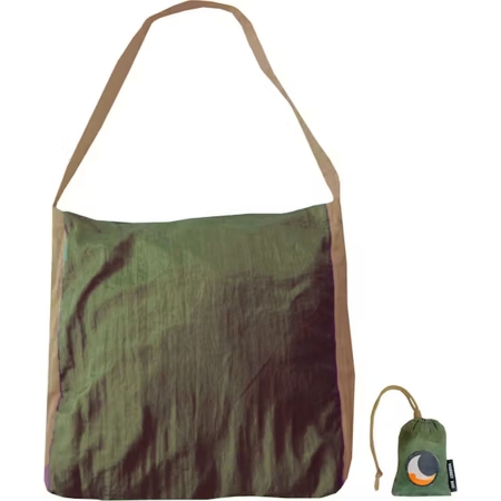 Ticket to the Moon  Eco Market Bag L ArmyGreen,Brown 