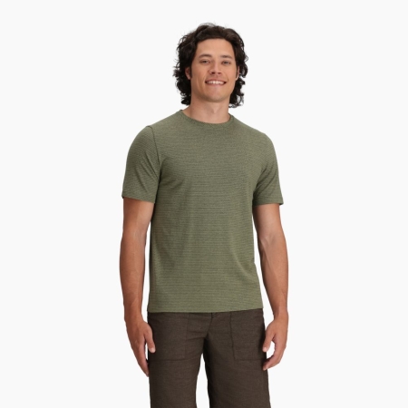 Royal Robbins  Vacationer Crew Short Sleeve  Fiddlehead Str