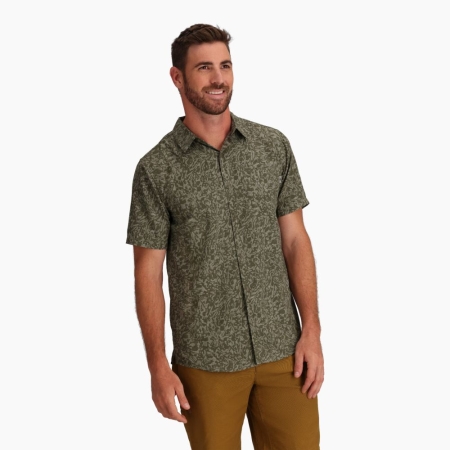 Royal Robbins  Amp Lite Printed Short Sleeve Fiddlehead Fortuna