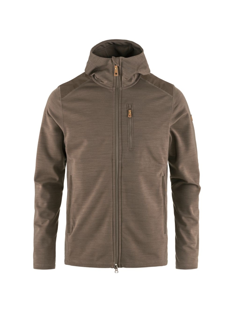 Fjällräven Keb Fleece Hoodie Suede Brown 81479-244 fleeces en truien online bestellen bij Kathmandu Outdoor & Travel